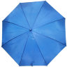Однотонный синий зонт трость