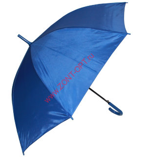Однотонный зонт трость синий