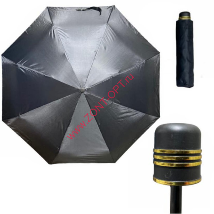 Черный механический зонт (016)