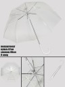 Детский зонт трость в белом цвете с прозрачным куполом арт. UN414