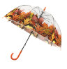Женский зонт трость Universal арт. А0061 прозрачный купол с цветами