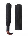 Мужской зонт полуавтомат ручка с деревянной вставкой