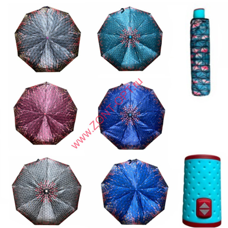 Женский зонт автомат узоры (1001)