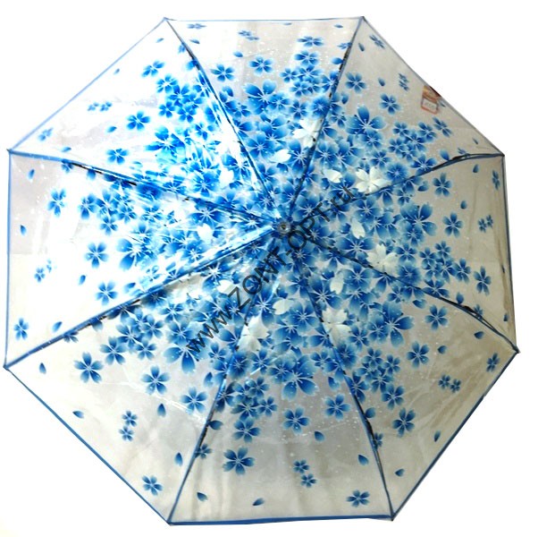 Женский зонт механика прозрачный