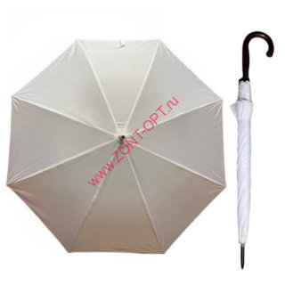 Женский зонт трость белый (108)